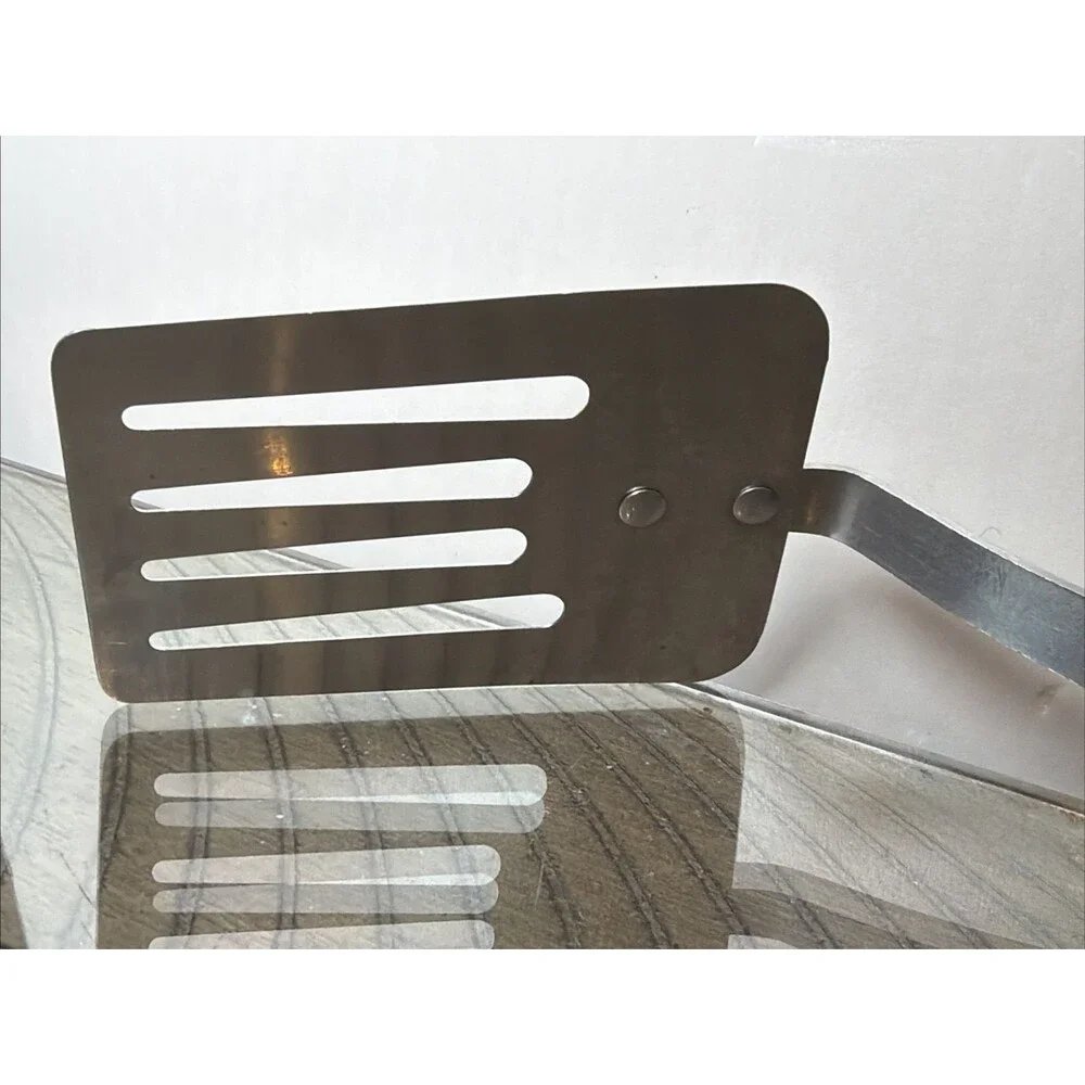 Vintage EKCO Flint Vanadium SHORT Slotted Spatula 10.5